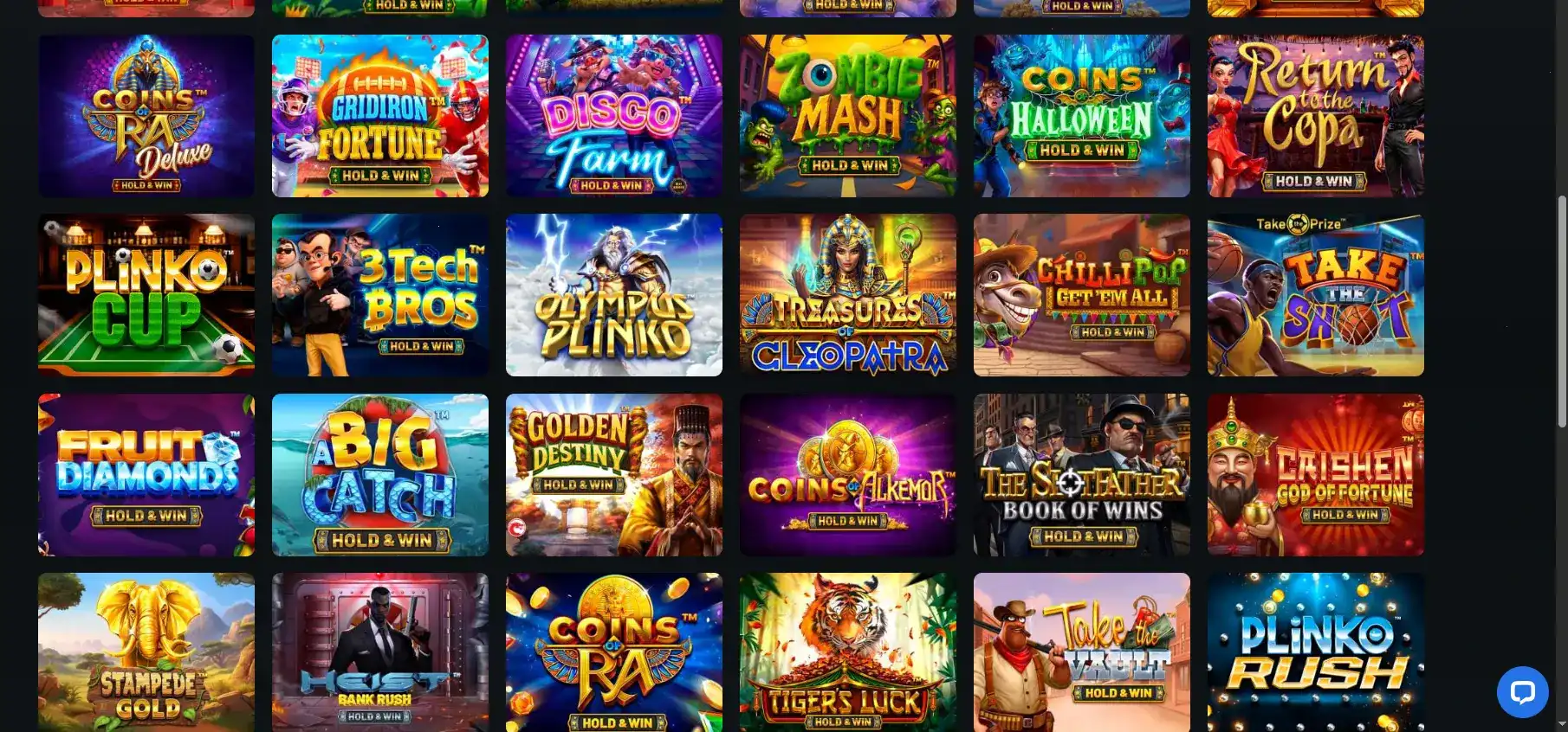 Мобильная версия Coins Game casino на телефоне